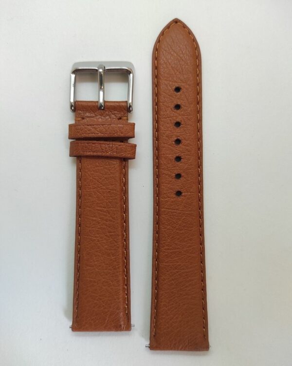 Tan Ostrich leather strap without nodules