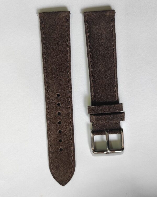 brown suede leather watch strap