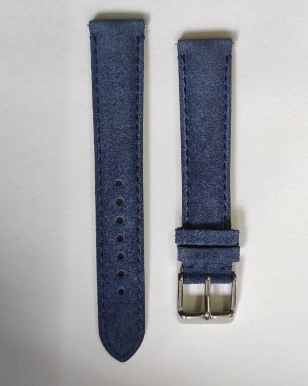 blue suede leather watch strap from Ajwain