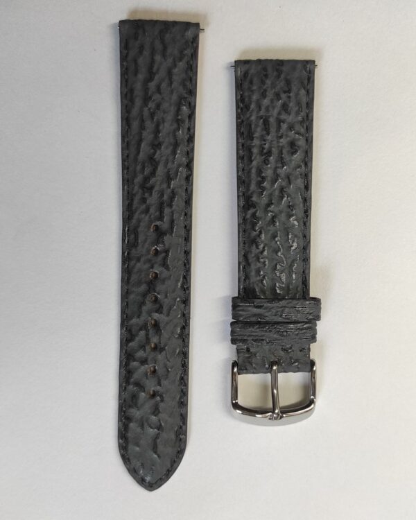 Grey  Sharkskin   leather strap with quick release spring bars