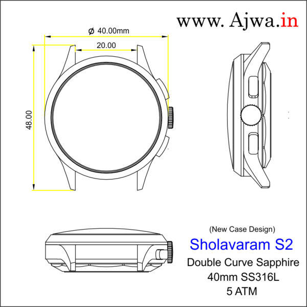 New case design Sholavaram SIII chronograph watch